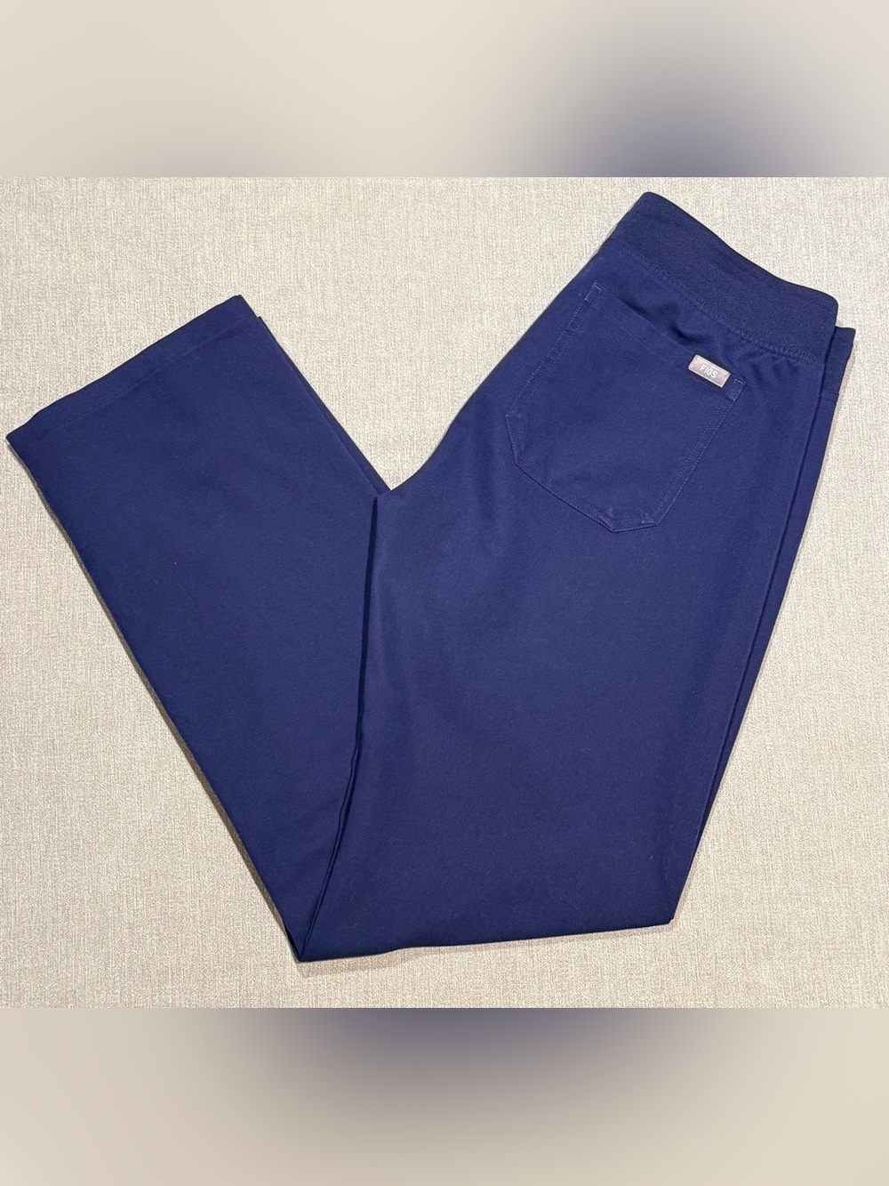 Figs Navy Technical Scrub Pants with Branded Waistband